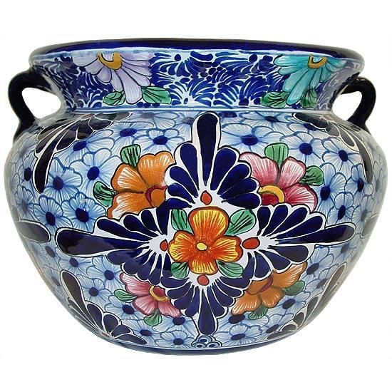 Bicycle Planter Orange Talavera | Colorful Outdoor Decor