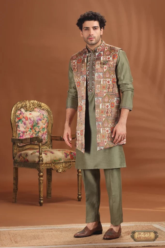 Exclusive Mehndi Outfit for Groom – Stand Out with Royal Charm